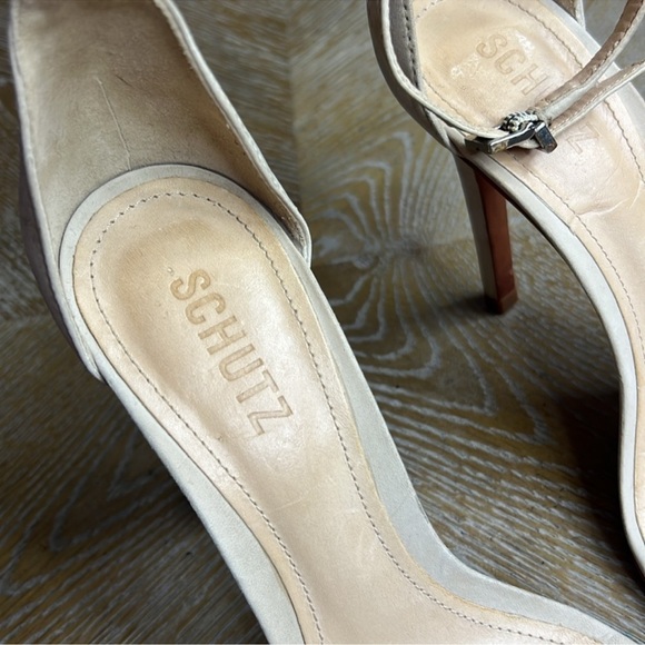 SCHUTZ Cadey Lee Heel in Nobuck Neutral 8 - Picture 7 of 14